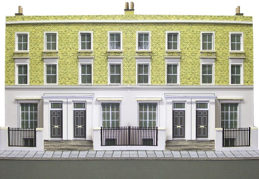 ready made. 00 scale,Georgian terraced houses,Half relief Kingsway 