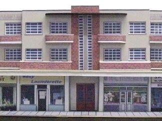 Kingsway 00 scale, Upminster Corbets Tey Road shops parade, Kit build service.