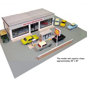 Kingsway 0 Gauge, Filling station & showroom 1/43 Ready Made Building