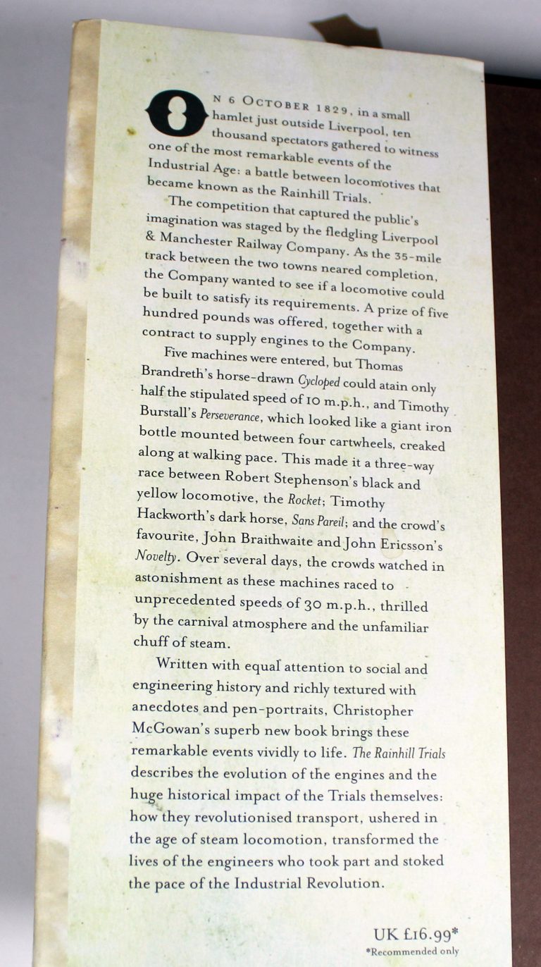 The rainhill trials, C Mcgowan J & J Bradburn, Little Brown 2004 - Image 2