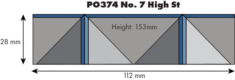 Metcalfe PO374, 00 scale, Low Relief High Street shop front, Kit build service. - Image 2