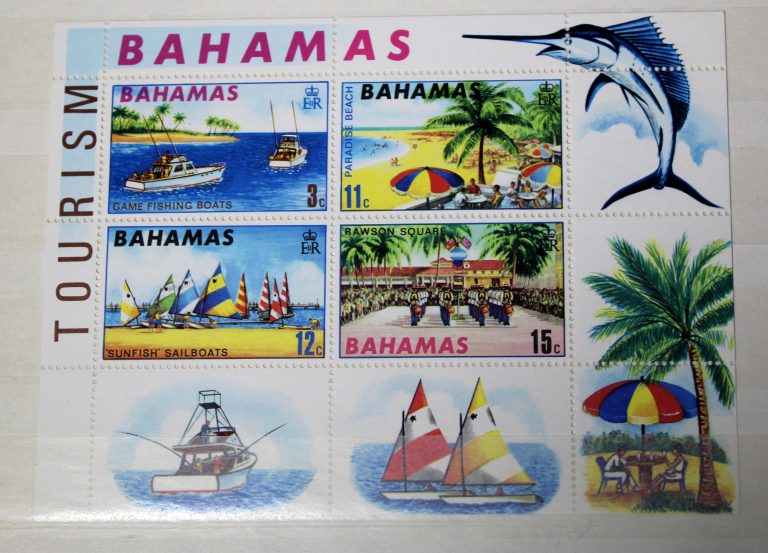 Bahamas 1969 game fishing mini sheet, UM MNH