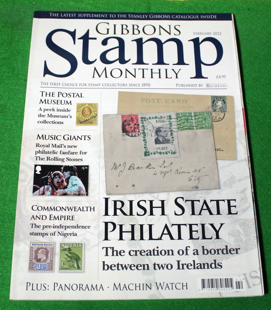 Gibbons stamp monthly magazine Feb. 2022, Irish state, Machin watch