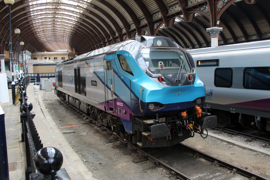 York station, Class 68, Achilles, June 2022, 8″x 6″ glossy photo