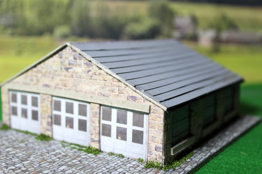 00 Slate or Tile Roof Strips, pre-cut, 0.6mm White Card, Laser Cut.