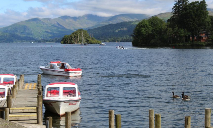 Motor boats, Windermere, July 2022, 8″x 6″ glossy photo