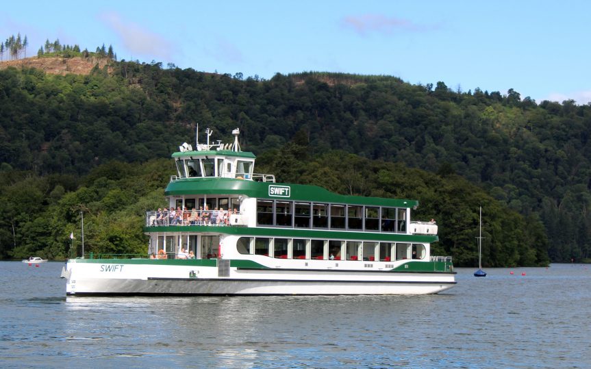 Swift Steamer, Windermere, July 2022, 8″x 6″ glossy photo