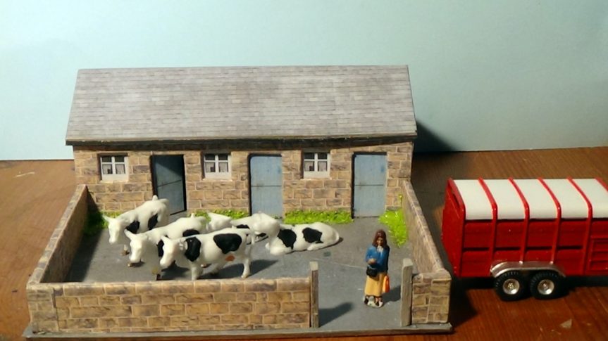 Stone Cow Shed, 00 Scale Diorama