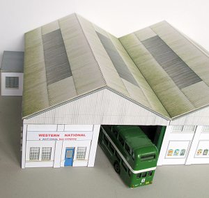 Kingsway, 00 scale, Western National Helston bus depot model, Ready-Made