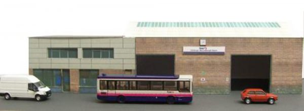 Kingsway, 00 scale, Edinburgh Musselburgh Bus depot model, Ready-Made