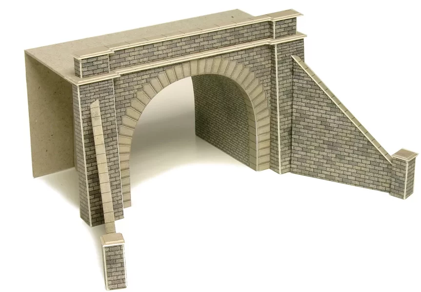 Metcalfe PN 142, N Gauge Stone Double Tunnel entrance, ready-made
