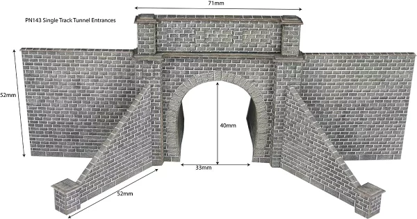 Metcalfe PN 143, N Gauge Stone single Tunnel entrance, ready-made - Image 2