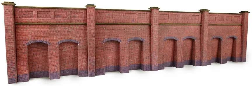 Metcalfe PN 145, N Gauge Brick Retaining Wall, ready-made