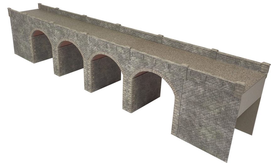 Metcalfe PN 141, N Gauge Stone viaduct, ready-made