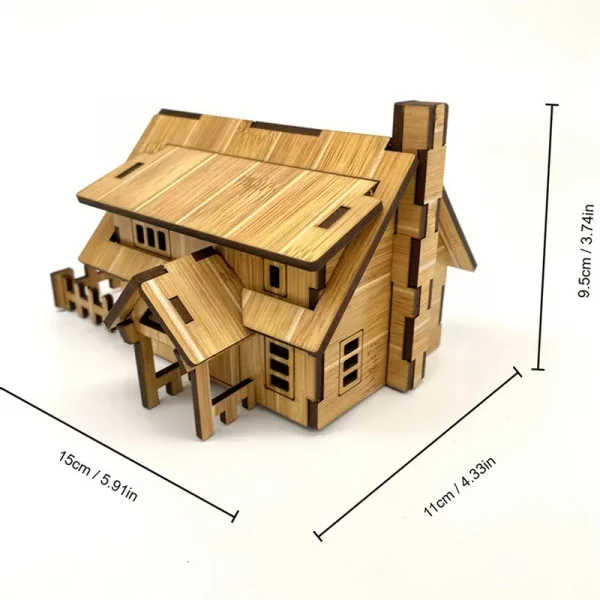 Two Houses ready-made buildings. as shown. 9.5cm high. - Image 3