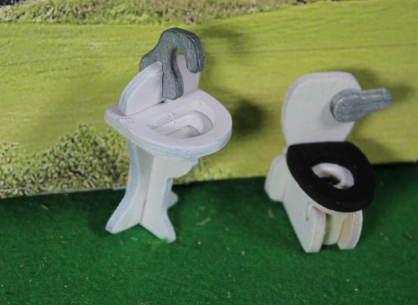 1:24 scale, Dolls House, Bath, Toilet & Washbasin, Bathroom Set. - Image 8