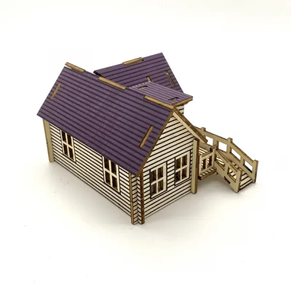 Small Villa or Bungalow ready-made building. as shown. Lit version, 8cm high. - Image 4
