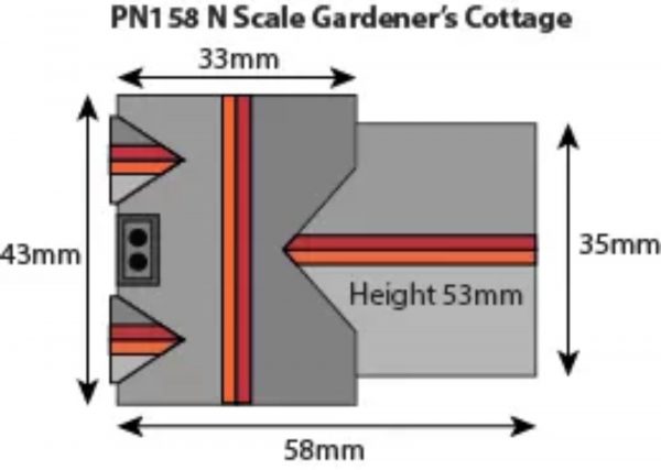 Metcalfe PN158, N Gardener's Cottage, Ready-Made. - Image 2