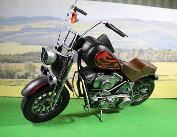 Large Replica Tinplate Vintage Motorcycle model- Display Item, 34 x 14 x 22 cm