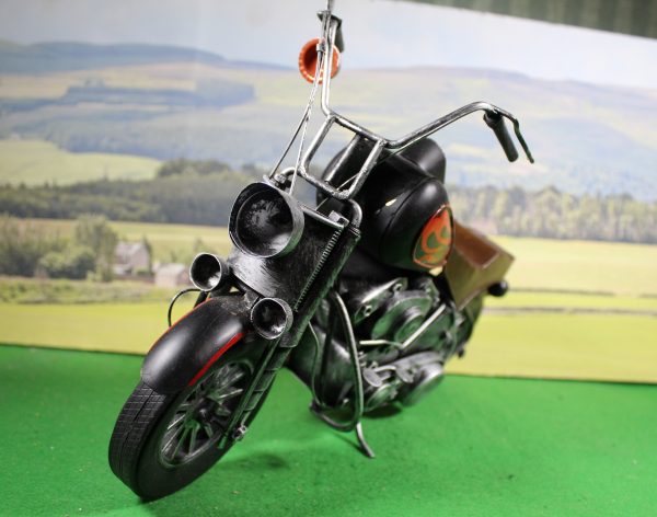Large Replica Tinplate Vintage Motorcycle model- Display Item, 34 x 14 x 22 cm - Image 2