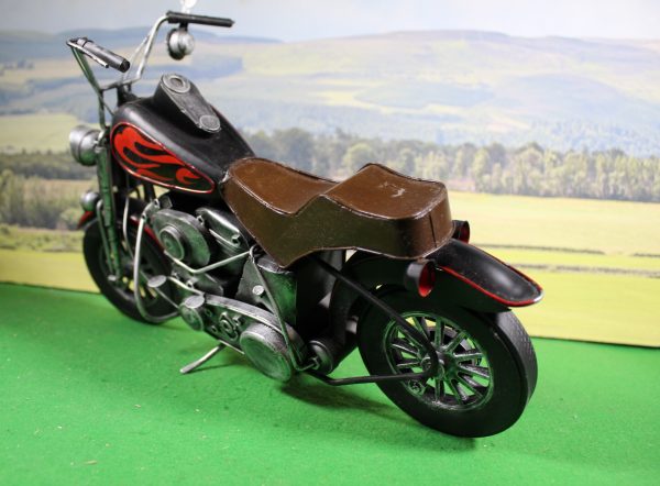 Large Replica Tinplate Vintage Motorcycle model- Display Item, 34 x 14 x 22 cm - Image 4