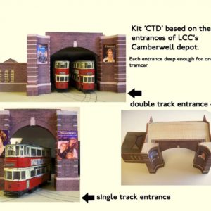 Kingsway, 00 scale, Camberwell Tram Depot Entrances, ready-made.