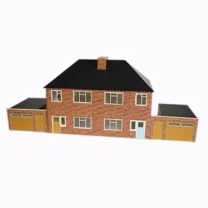 ATD Models 00 scale 1950s semi-detached house on base , Ready-made