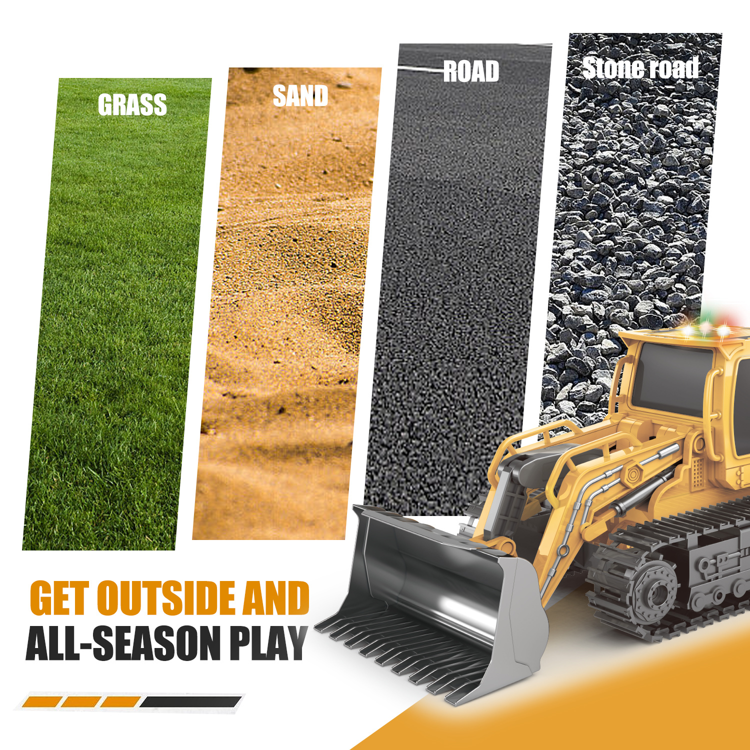 2025 Remote-controlled Engineering Vehicle Toy Bulldozer Excavator Kids Gifts - Image 10