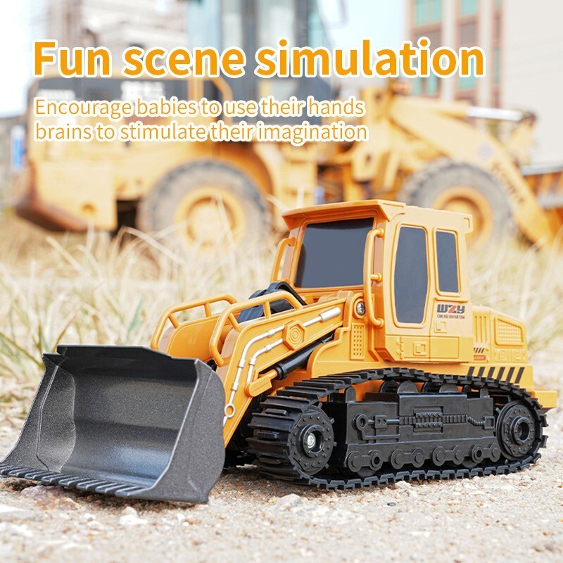 2025 Remote-controlled Engineering Vehicle Toy Bulldozer Excavator Kids Gifts - Image 4