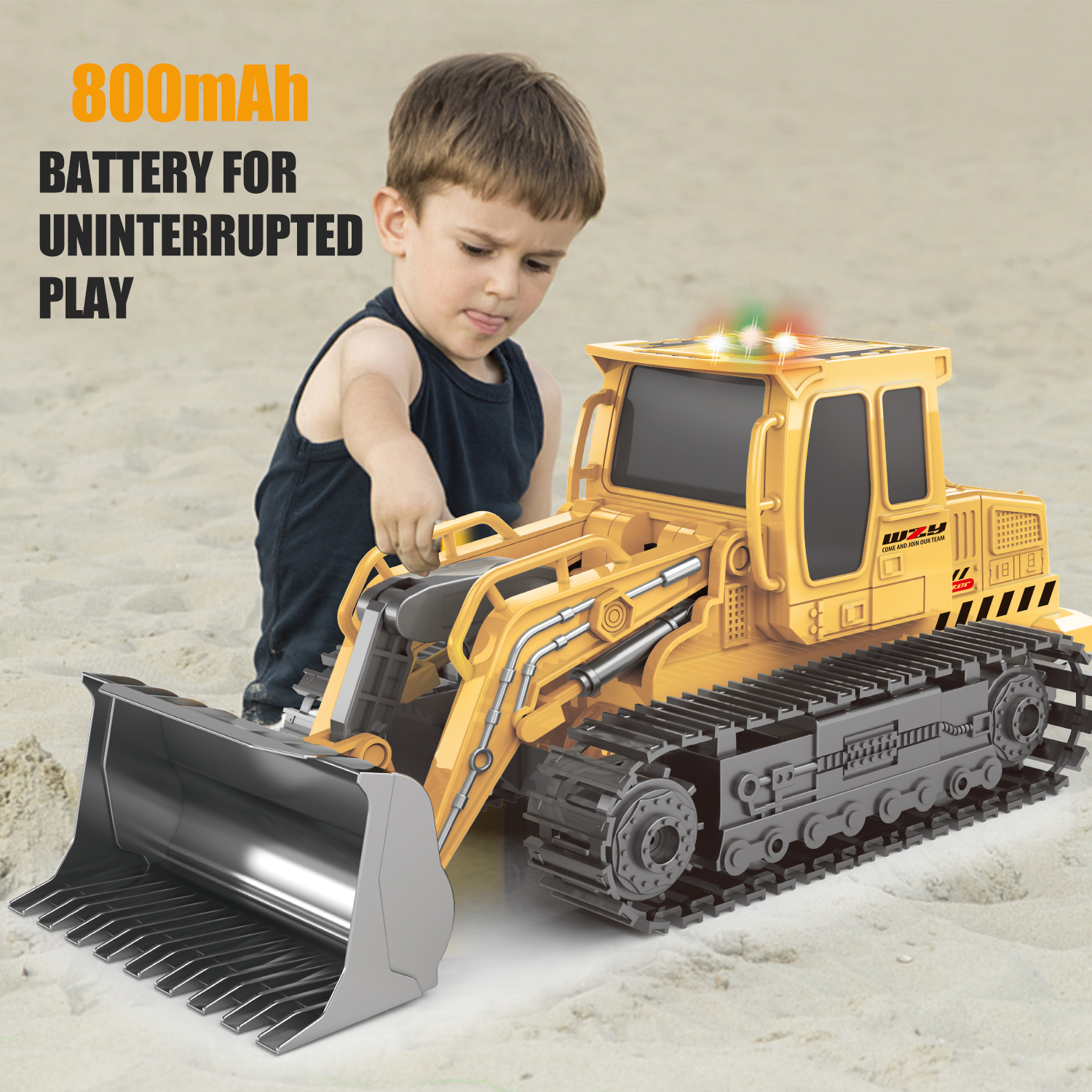 2025 Remote-controlled Engineering Vehicle Toy Bulldozer Excavator Kids Gifts - Image 3