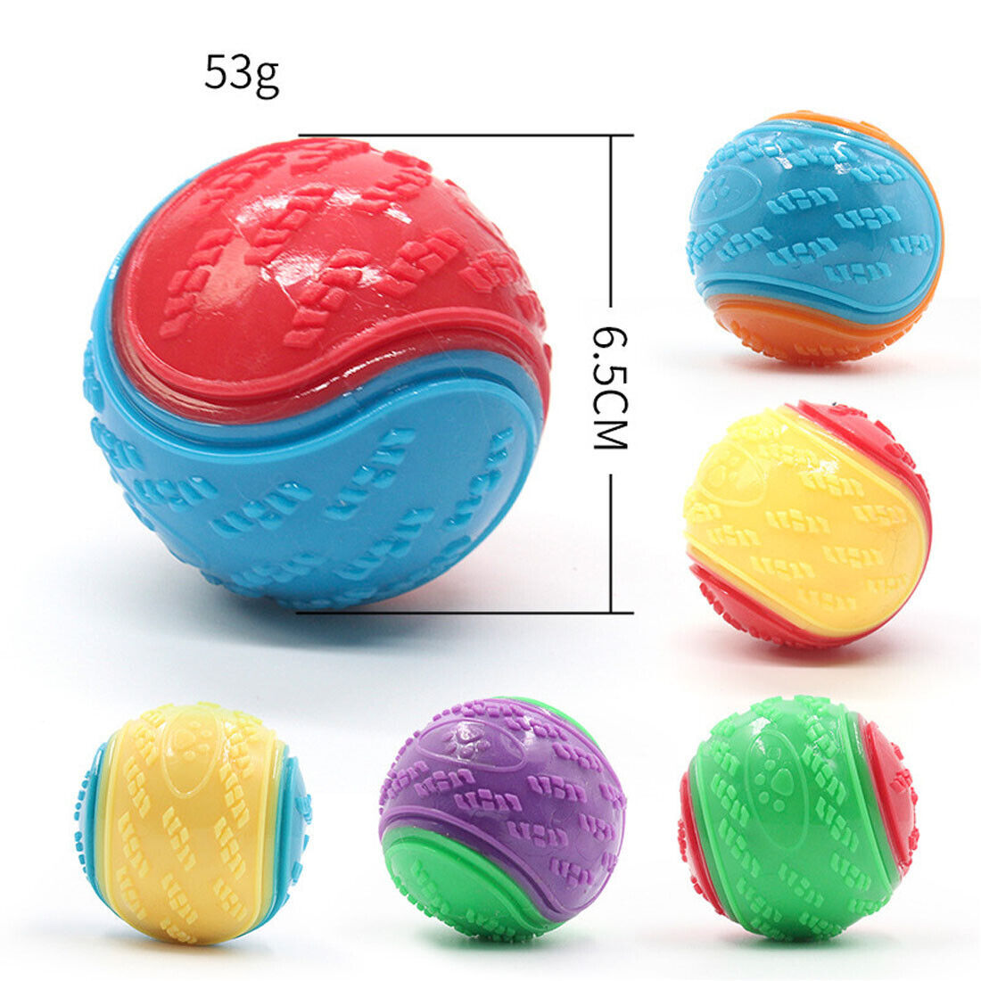 Scooby-Doo Durable Squeaky Set Of 8 Dog Balls For Teeth Cleaning Interactive UK - Image 4