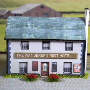 TT :120  scale, The Wanderer's rest hotel on Cobbled Base, ** ready-made **