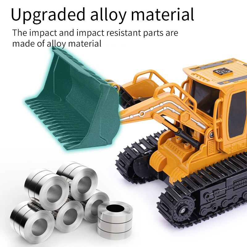 2025 Remote-controlled Engineering Vehicle Toy Bulldozer Excavator Kids Gifts - Image 9
