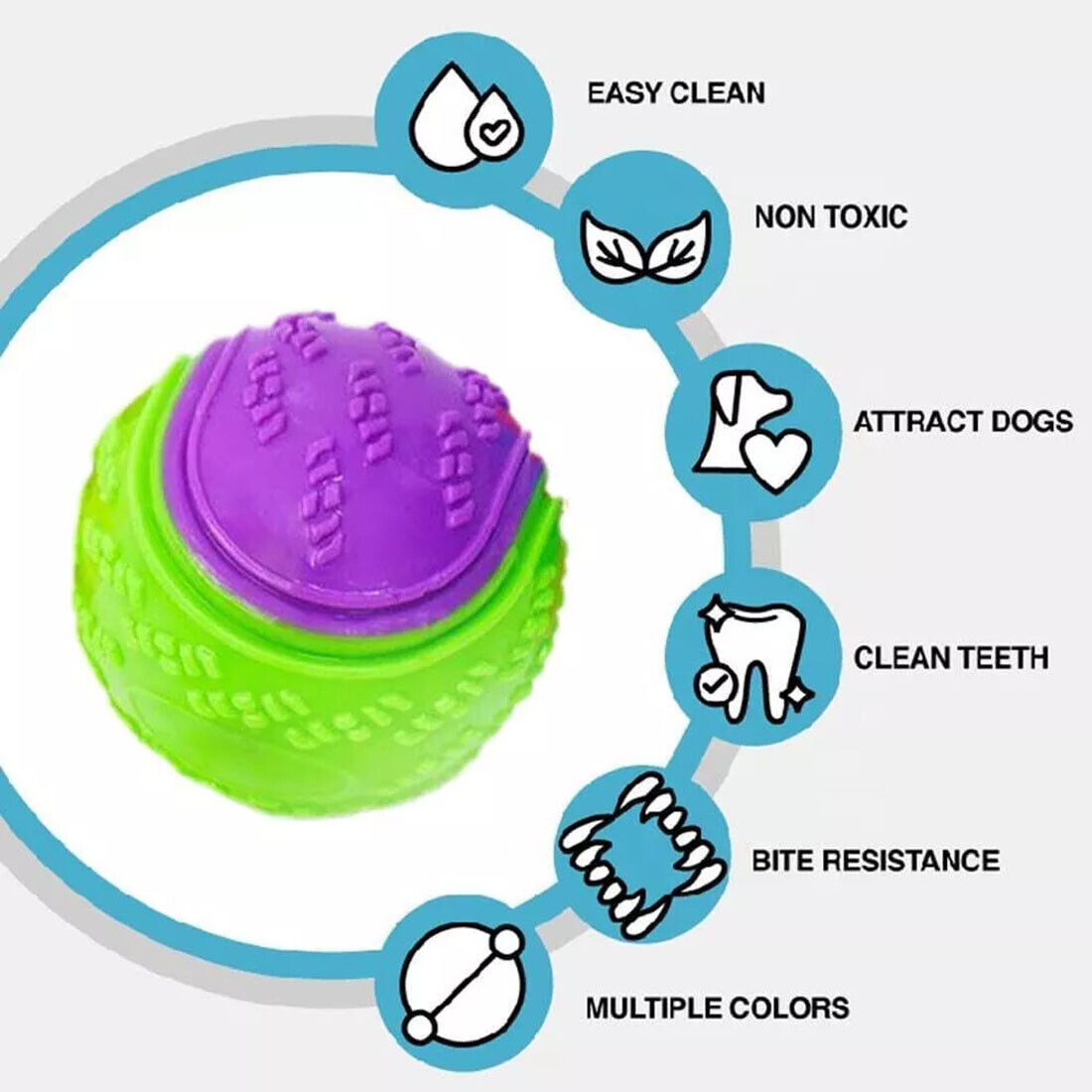 Scooby-Doo Durable Squeaky Set Of 8 Dog Balls For Teeth Cleaning Interactive UK - Image 2