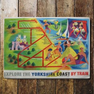 Explore The Yorkshire Coast By Train metal sign, 4 sizes.