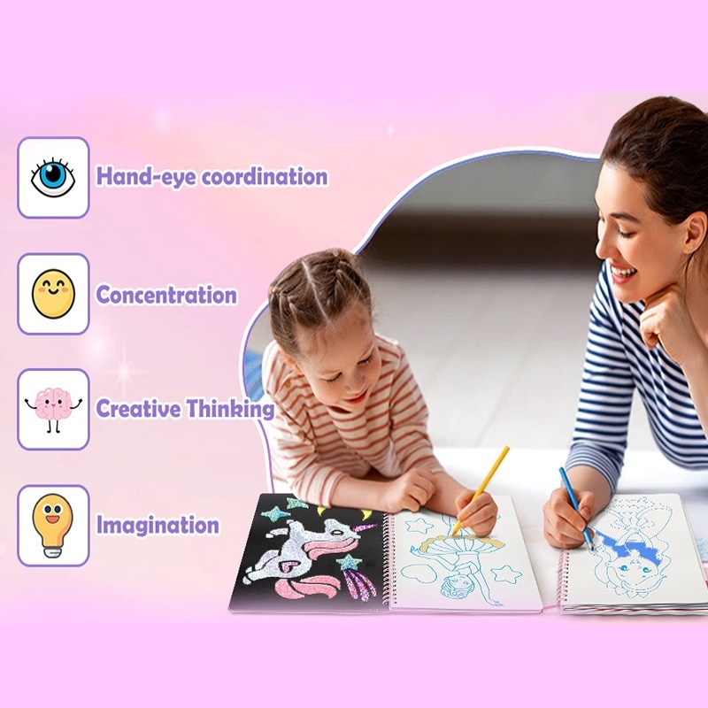 Foil Art Craft Kit For Kids, Children's Cartoon DIY Creative Activity Set - Image 9
