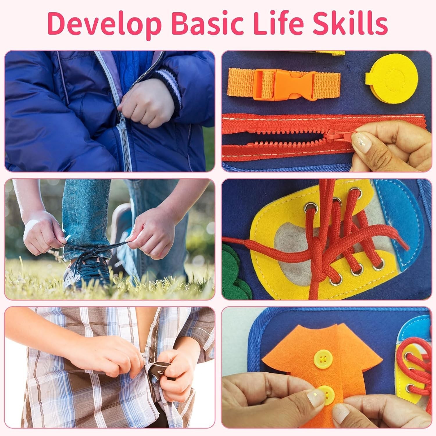 Toddler Busy Board Intelligence Learning Toys Sensory Montessori Book Kids Game - Image 2