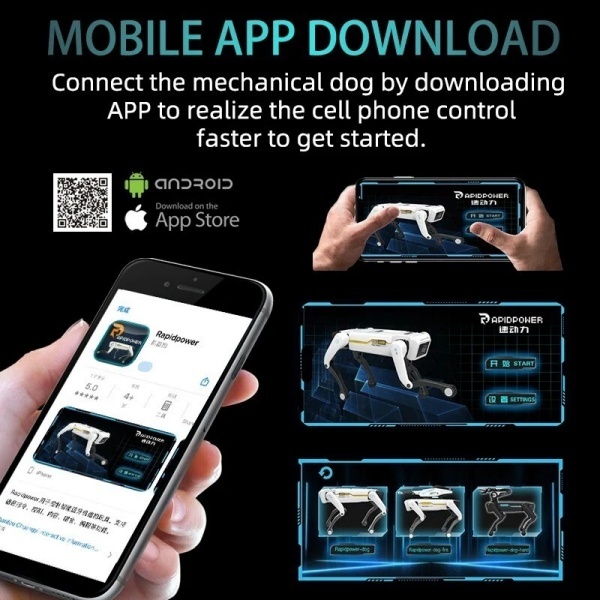 Intelligent AI RC Robot Dog Voice Dialogue APP Remote Control Programming Singin - Image 2