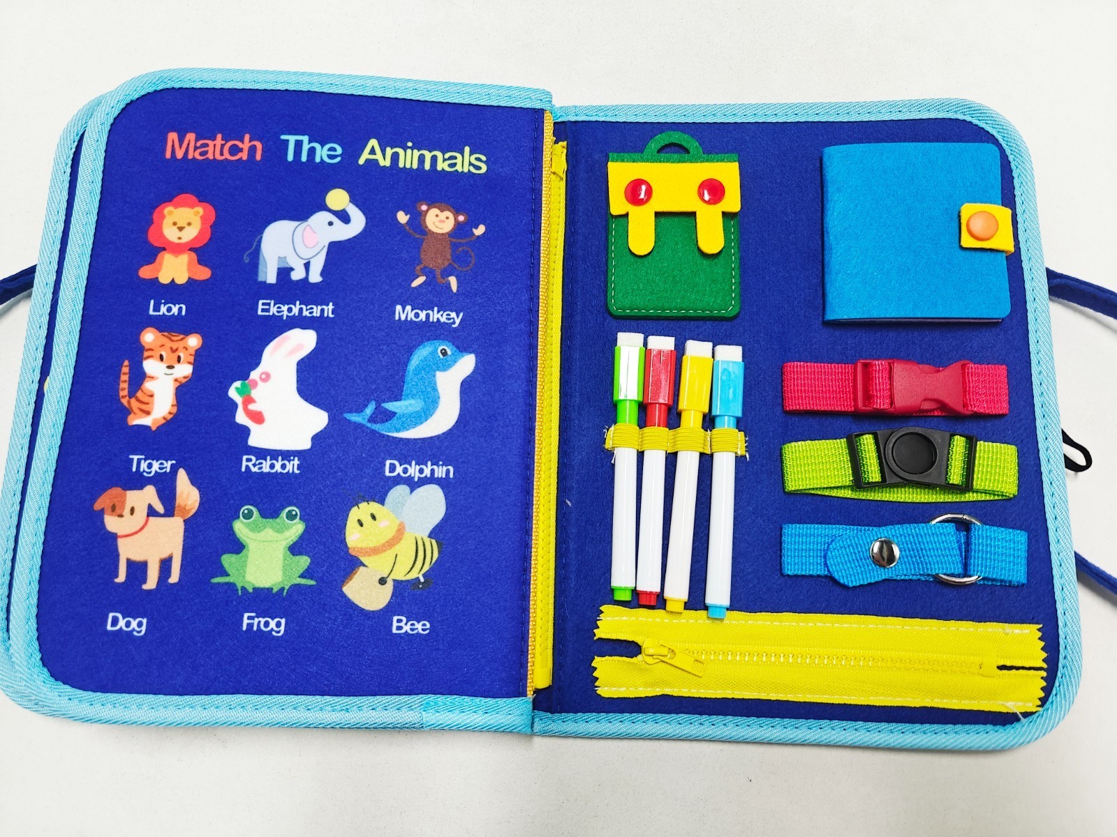 Toddler Busy Board Intelligence Learning Toys Sensory Montessori Book Kids Game - Image 3