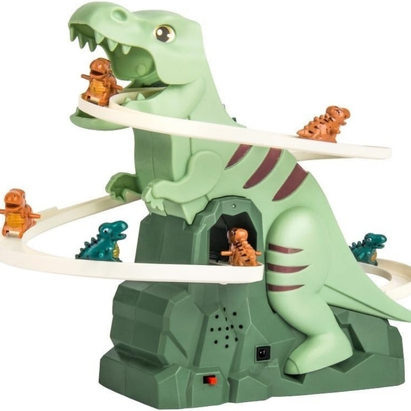 Race Track Toy Climbing Stairs Toys Roller Coaster Toy With 3 Dinosaurs Track S - Image 7