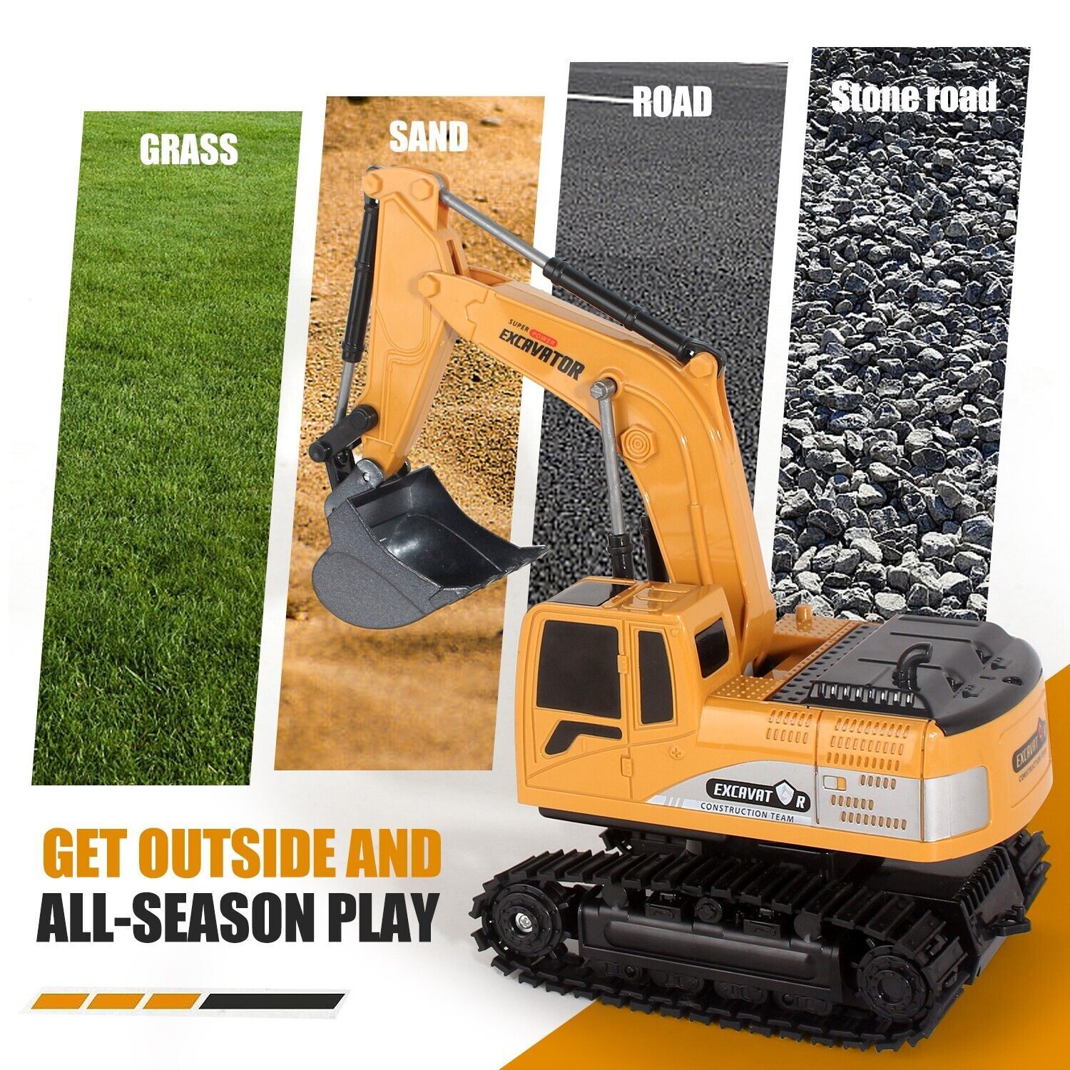 Jiakora Remote Control Excavator RC Digger Truck Construction Vehicles Boys Toys - Image 8