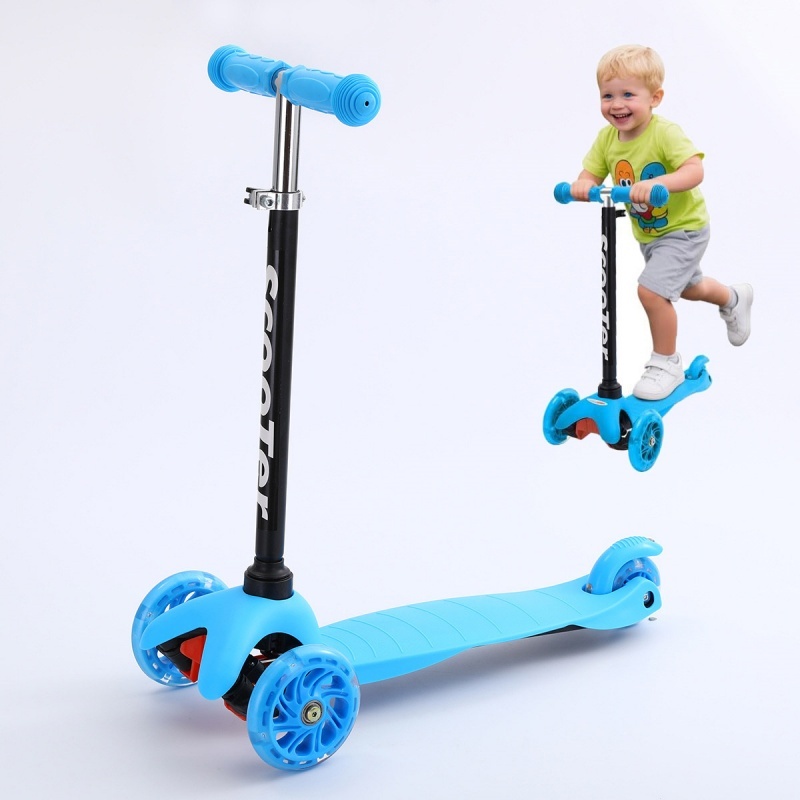 Kids Child Kick Push Scooter 3 Wheels LED Flashing Tilt Lean Boys Girls Scooter - Image 4