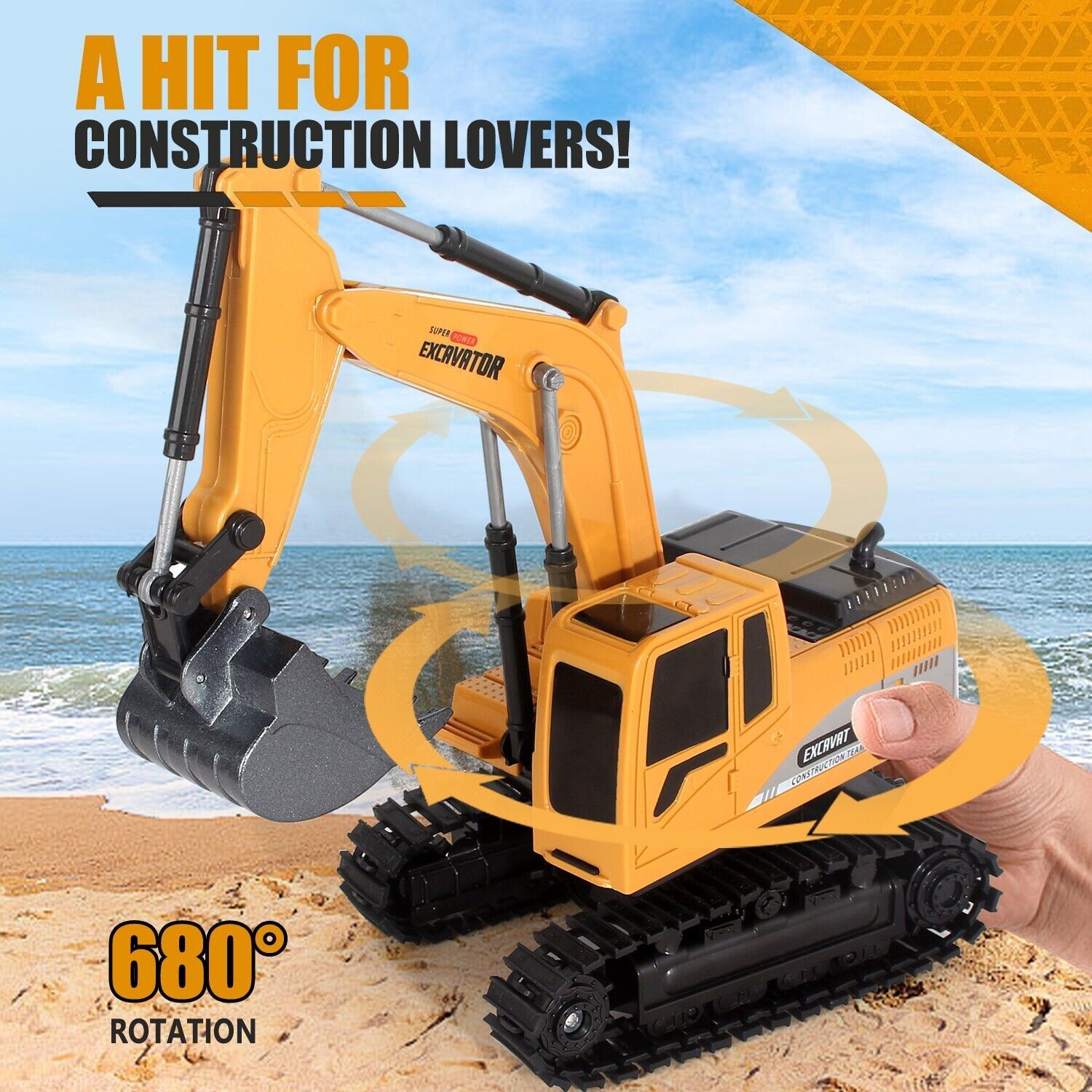 Jiakora Remote Control Excavator RC Digger Truck Construction Vehicles Boys Toys - Image 5