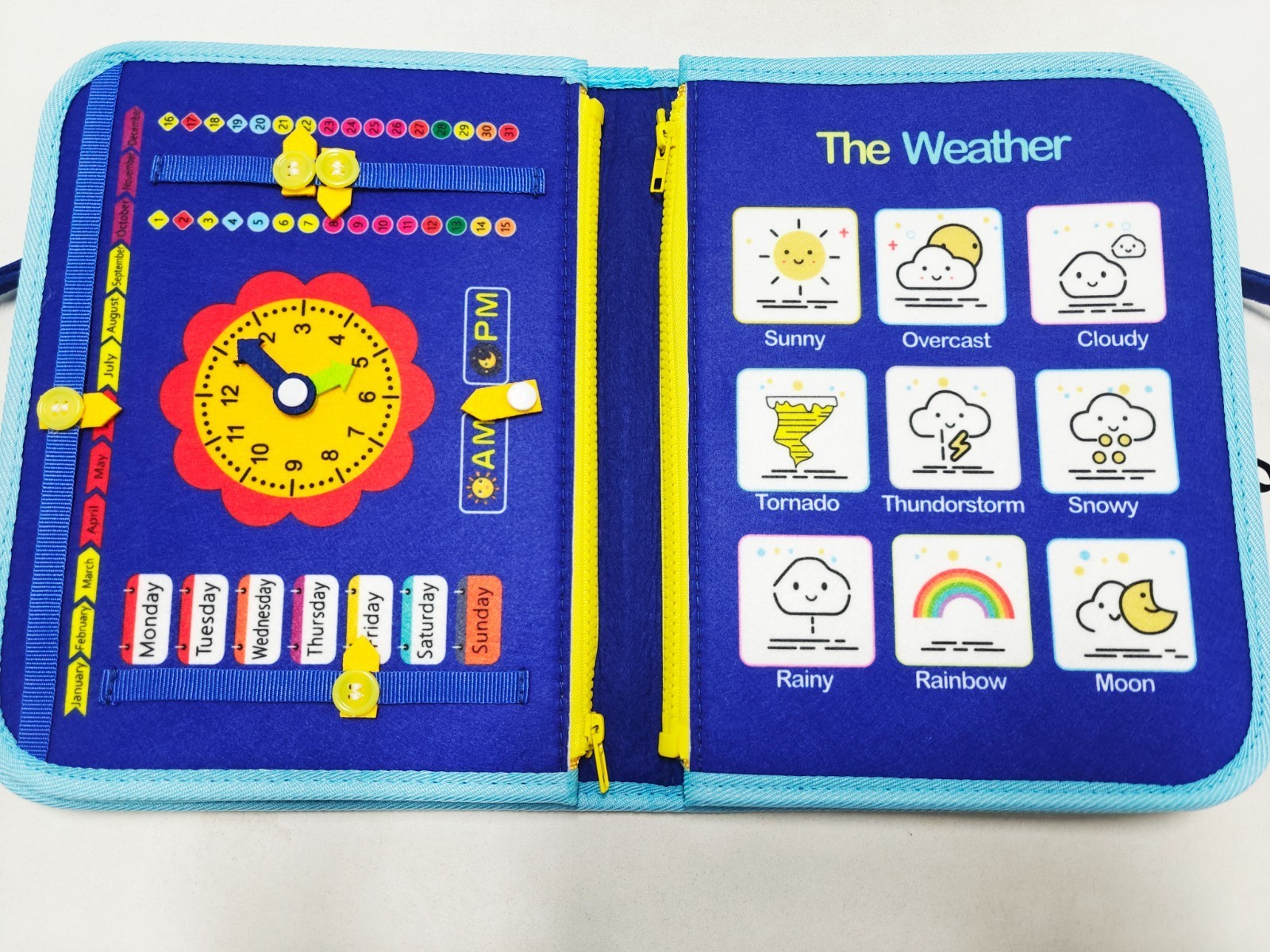 Toddler Busy Board Intelligence Learning Toys Sensory Montessori Book Kids Game - Image 4