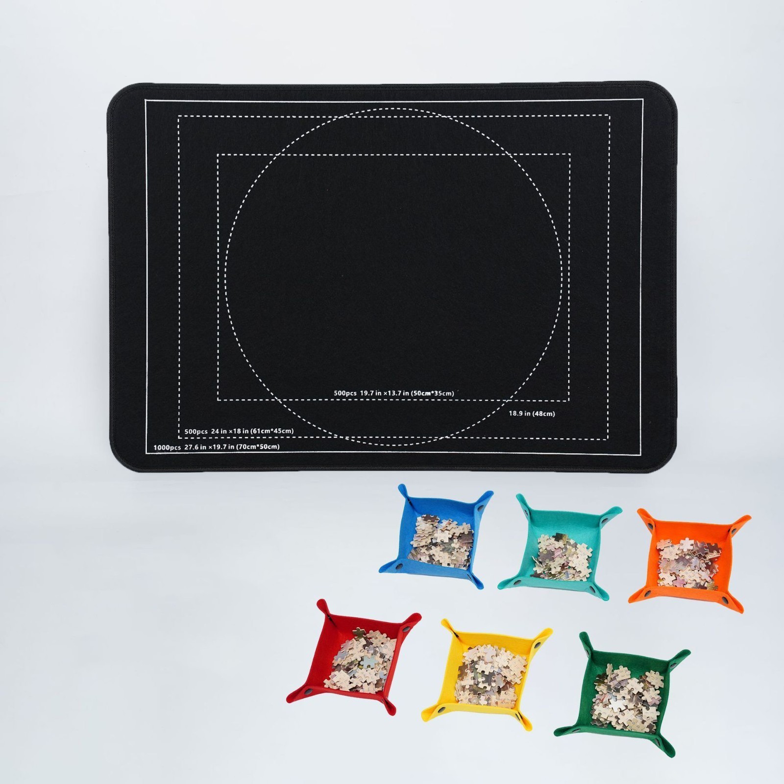 New 32x22 Pieces Jigsaw Puzzle Board With 6 Puzzle Sorting Trays & Cover - Image 8