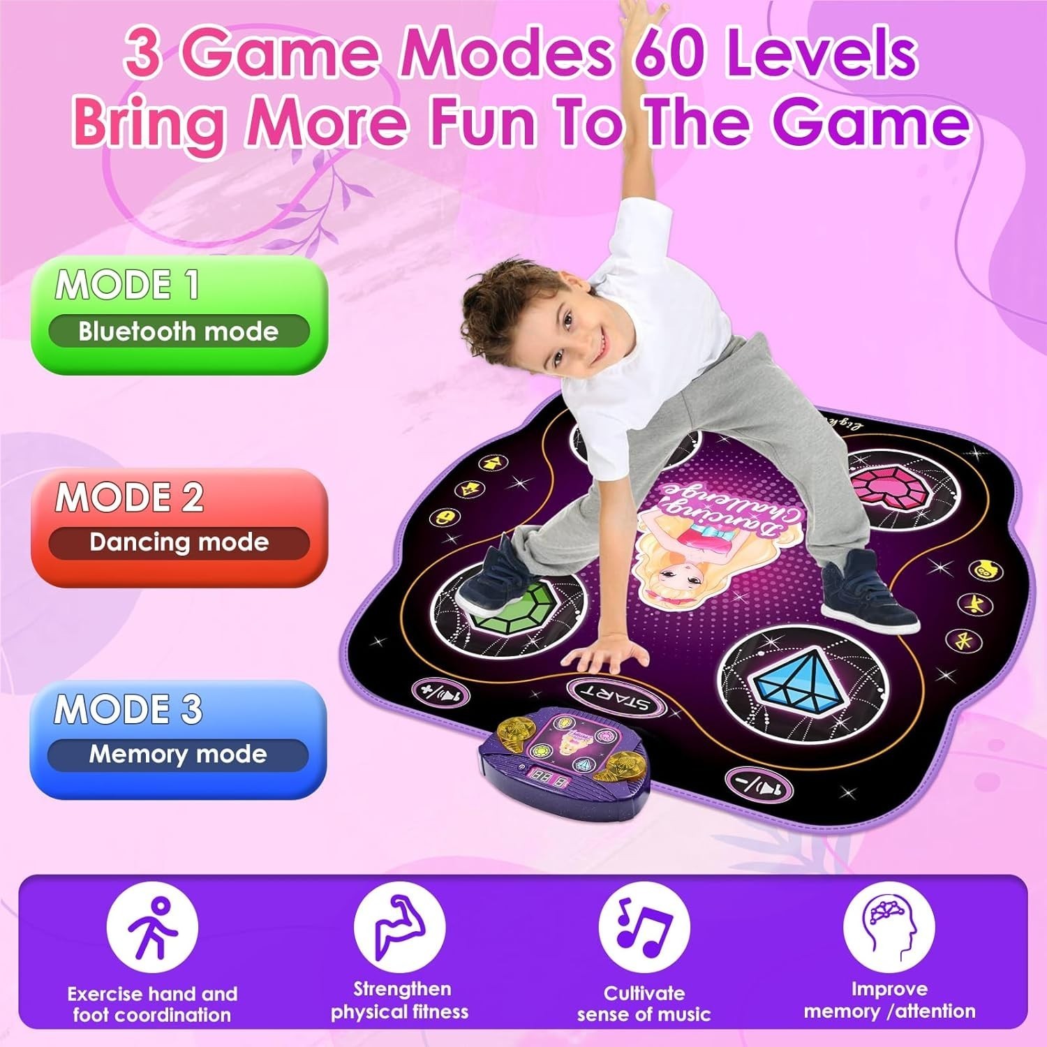 Dance Mat Toys For 3-12 Year Old Kids Electronic Dance Pad Children's Gift UK - Image 9