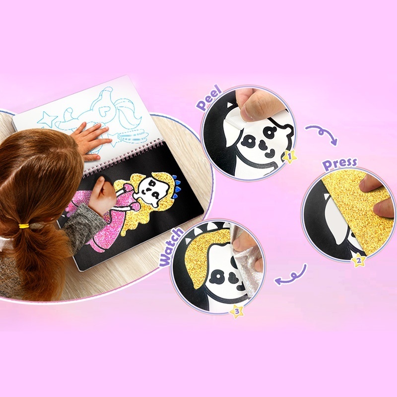 Foil Art Craft Kit For Kids, Children's Cartoon DIY Creative Activity Set - Image 5