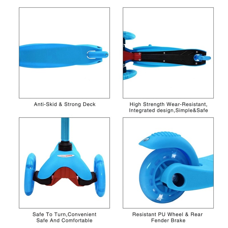 Kids Child Kick Push Scooter 3 Wheels LED Flashing Tilt Lean Boys Girls Scooter - Image 8