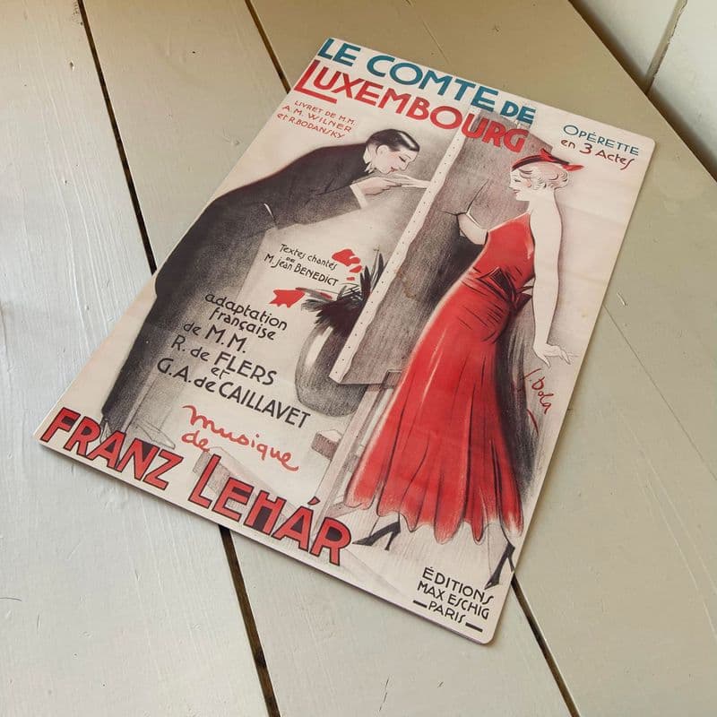 Le comte de luxembourg metal wall sign, 4 sizes.