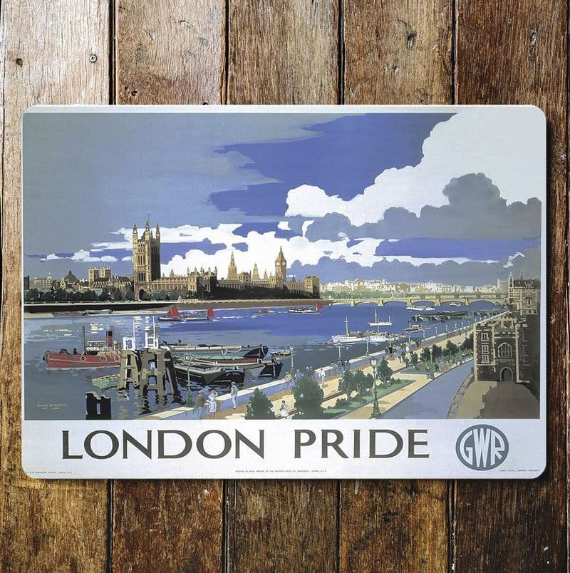 London pride houses of Parliament metal wall sign, 4 sizes.